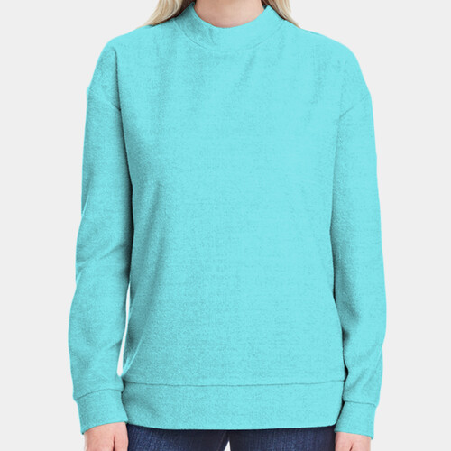 Ladies' Weekend French Terry Mock Neck Crew Thumbnail