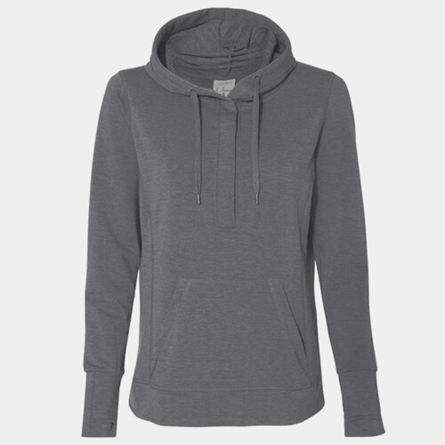 Ladies' Omega Stretch Snap-Placket Hooded Sweatshirt Thumbnail