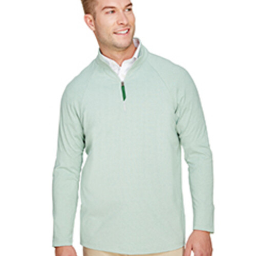 Devon & Jones CrownLux Performance® Men's Clubhouse Micro-Stripe Quarter-Zip DG480 CrownLux Performance® Men's Clubhouse Micro-Stripe Quarter-Zip Thumbnail