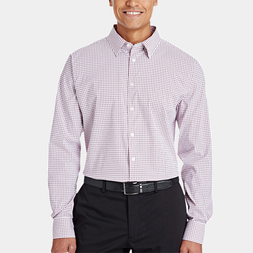 Devon & Jones CrownLux Performance® Men's Micro Windowpane Woven Shirt DG540 CrownLux Performance® Men's Micro Windowpane Woven Shirt Thumbnail