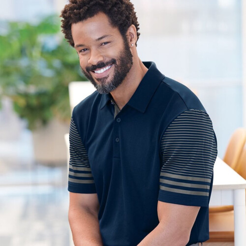 Adidas Men's Striped Sleeve Polo A490 Men's Striped Sleeve Polo Thumbnail