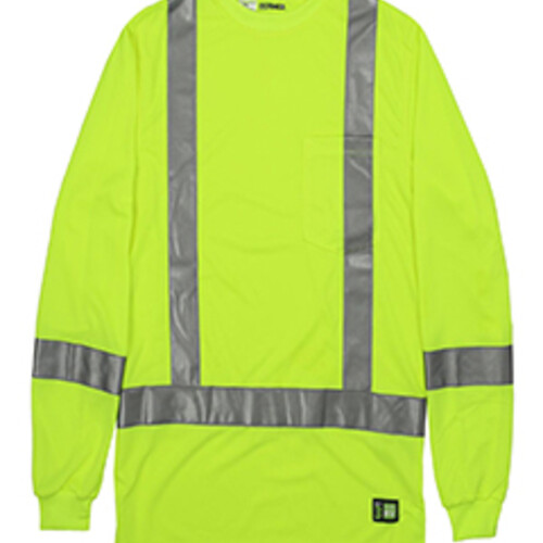 Berne Apparel Men's Hi-Vis Class 3 Performance Long Sleeve Pocket T-Shirt HVK013 Men's Hi-Vis Class 3 Performance Long Sleeve Pocket T-Shirt Thumbnail