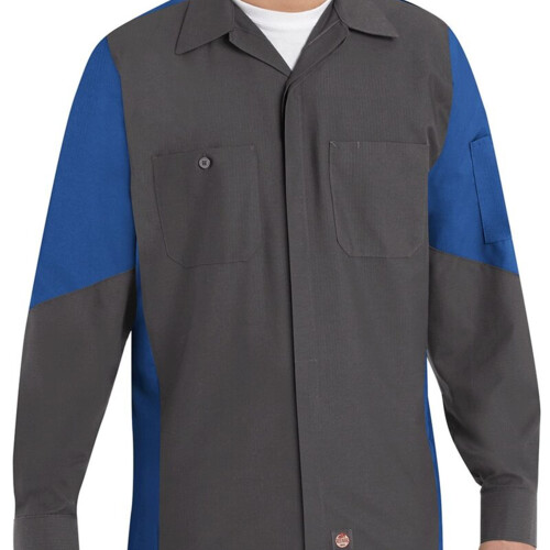 Red Kap Men's Tall Long Sleeve Automotive Crew Shirt SY10T Men's Tall Long Sleeve Automotive Crew Shirt Thumbnail