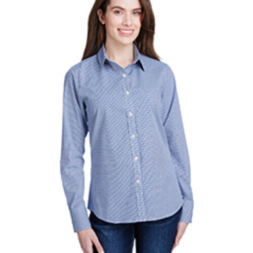 Artisan Collection by Reprime Ladies' Microcheck Gingham Long-Sleeve Cotton Shirt RP320 Ladies' Microcheck Gingham Long-Sleeve Cotton Shirt Thumbnail