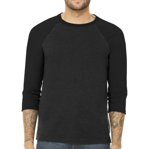 Bella + Canvas Unisex 3/4 Sleeve Baseball Tee BC3200 Unisex 3/4 Sleeve Baseball Tee Thumbnail