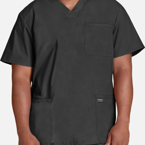 Men's V-Neck Utility Solid Scrub Top Thumbnail